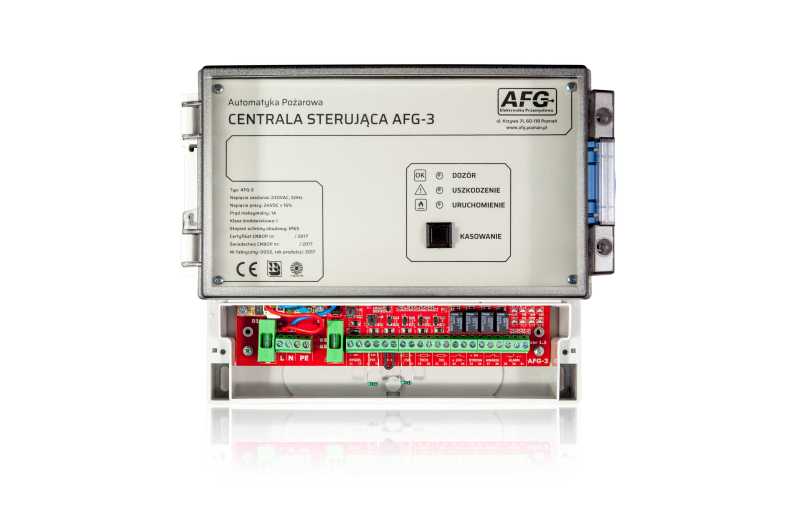 AFG-3 CENTRALA STERUJĄCA AUTOMATYKĄ POŻAROWĄ : AFG Elektronika Przemysłowa